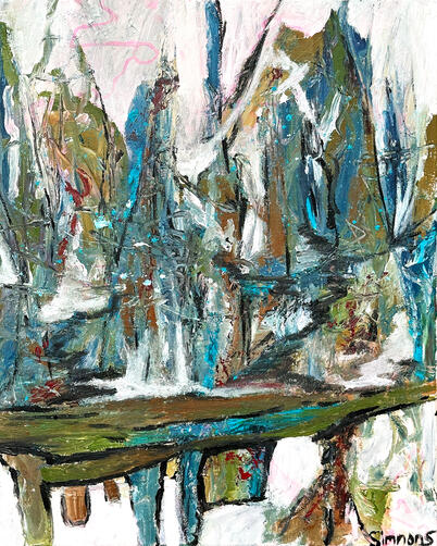 Beneath the Brimstone Abstract painting
